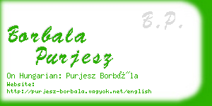 borbala purjesz business card